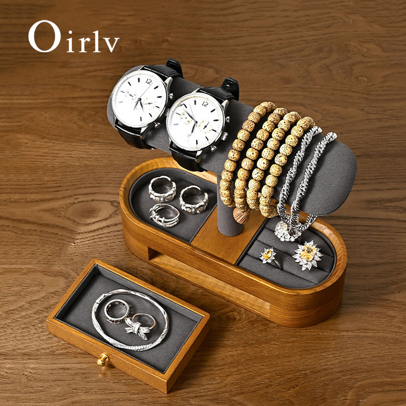 Jewelry Box Organizer Watches - Oirlv Massief Houten Horloge Organisator Plank