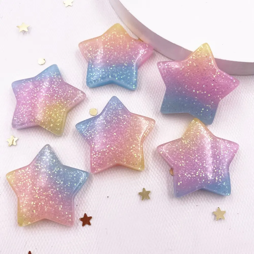 Paradise Jewelry & Watches Llc Miami - 10PCS Glitter Kawaii Hars Kleurrijke 25mm