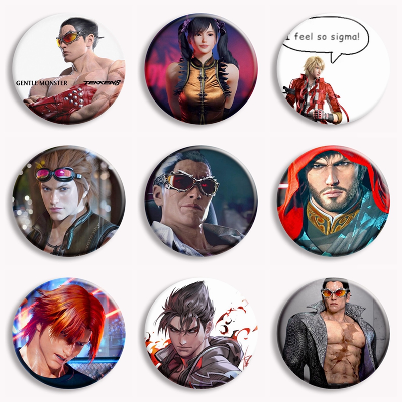 Vintage Brooch Pin - Hot Game Tekken 8 Karakter Anime