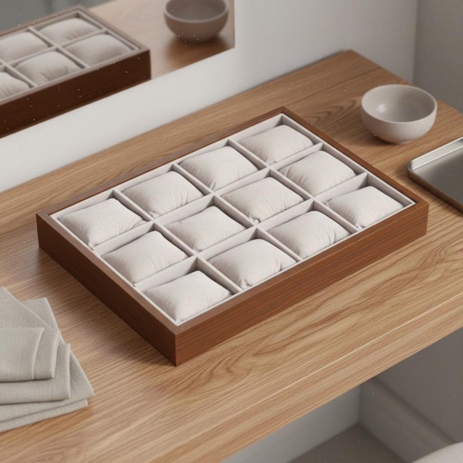 Watch Display Box - Horloge- en sieradendoos, houten dienblad, organizer,