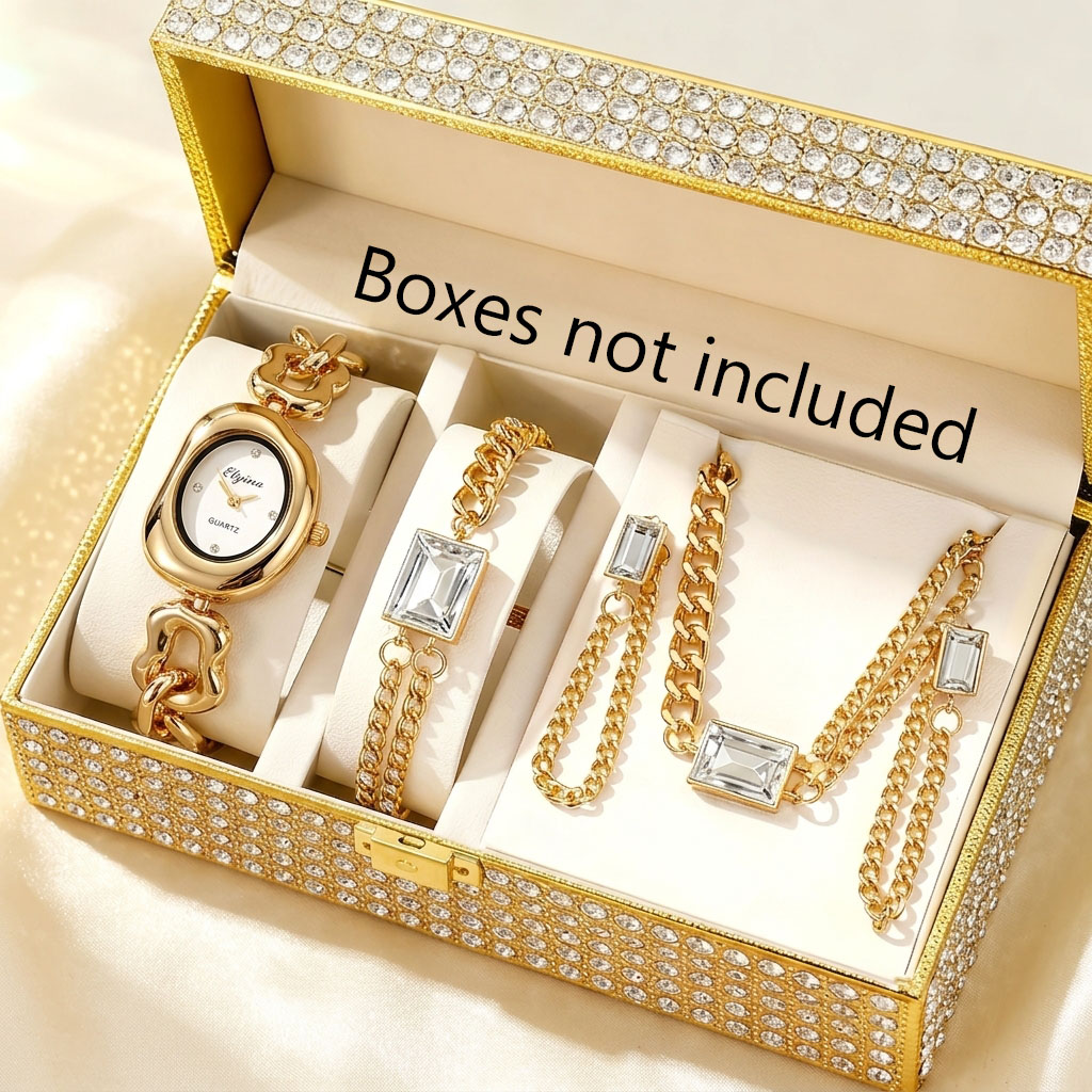 Jewelry Box Organizer Watches - 5-delige modieuze dameshorloge sieradenset met onregelmatige