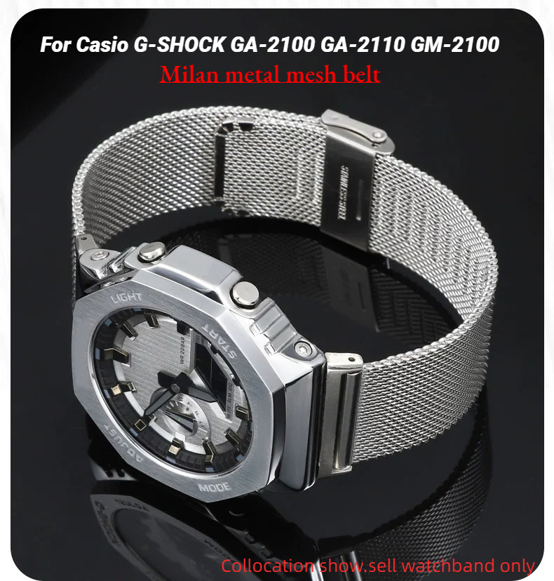 Casio Watch G-Shock Ga-2100 - Milan metalen mesh riem Voor Casio