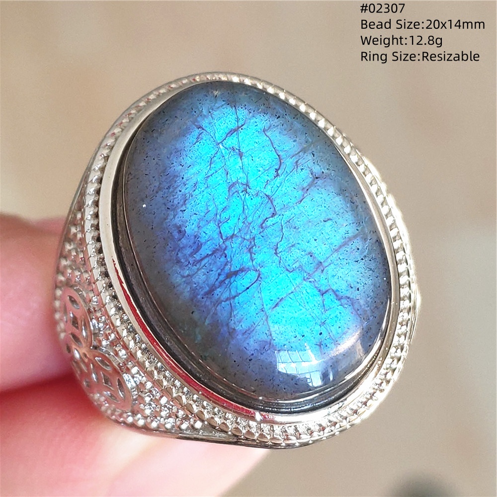 Natuurlijke kleurrijke labrado - Turquoise Stone Ring recensie en prijs
