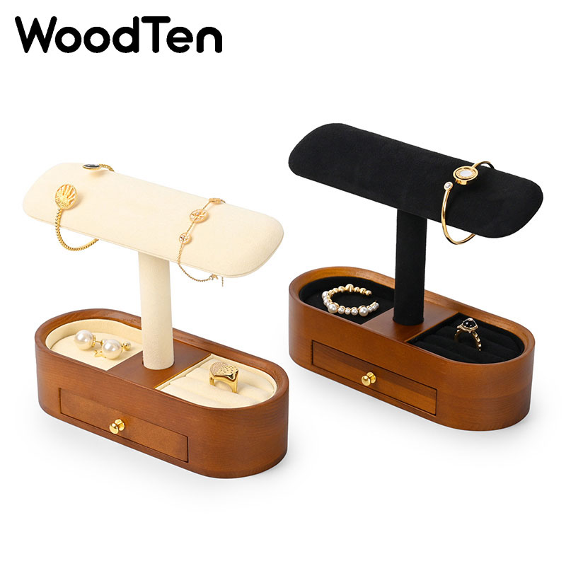 Houten horloge-displaystandaar - Watches Jewelry Holder recensie en prijs