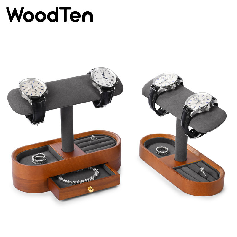 Houten horloge-displaystandaar - Watches Jewelry Holder recensie en prijs