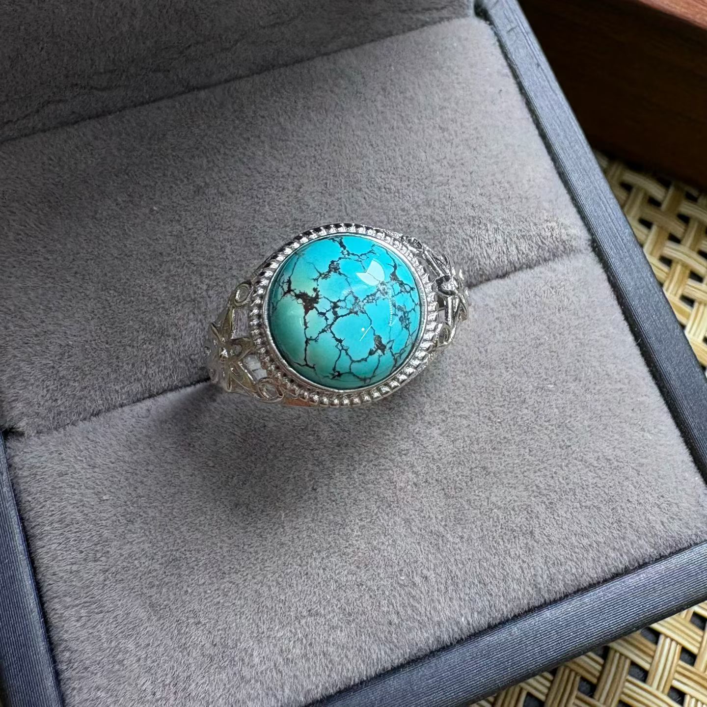 1 Pc Fengbaowu Natuurlijke Tur - Turquoise Stone Ring recensie en prijs