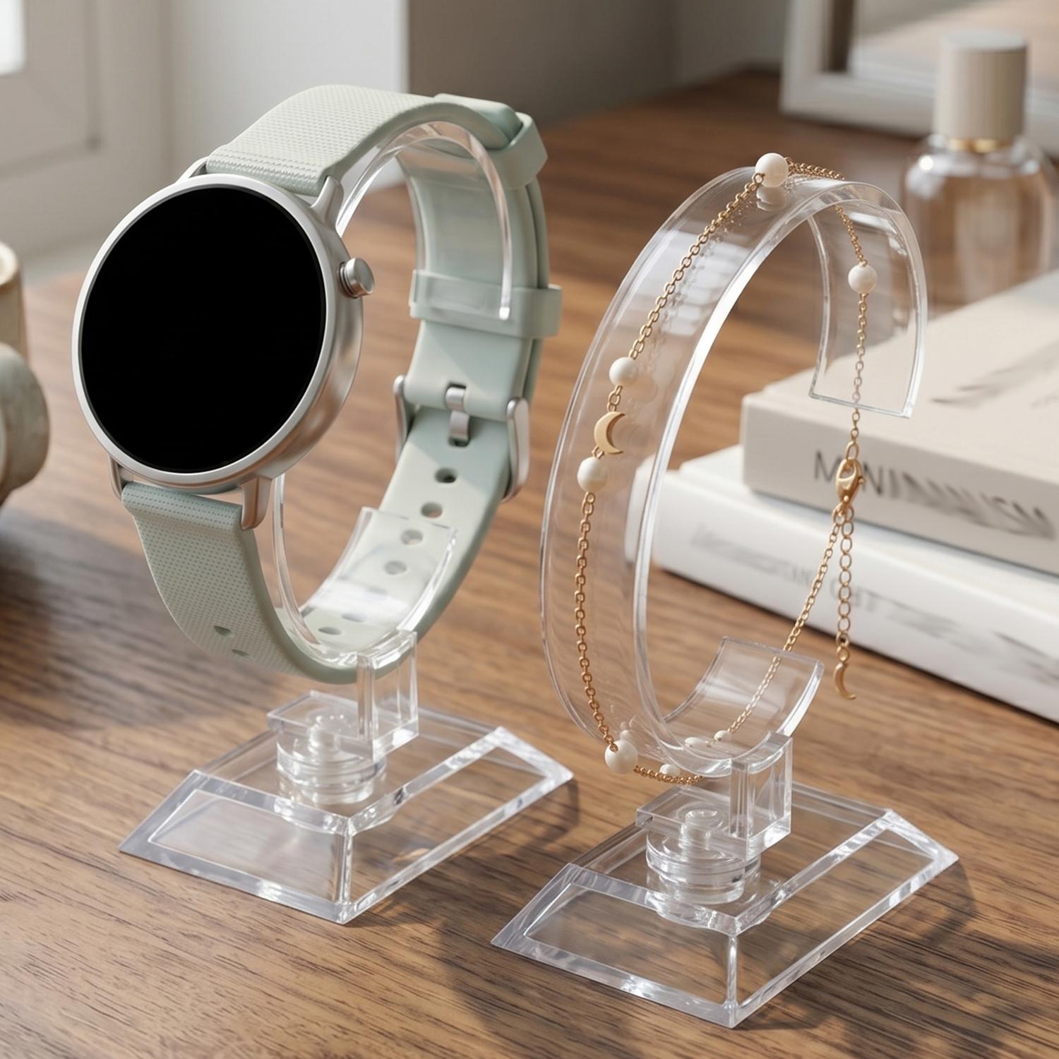 Transparante horloge-displayst - Watches Jewelry Holder recensie en prijs