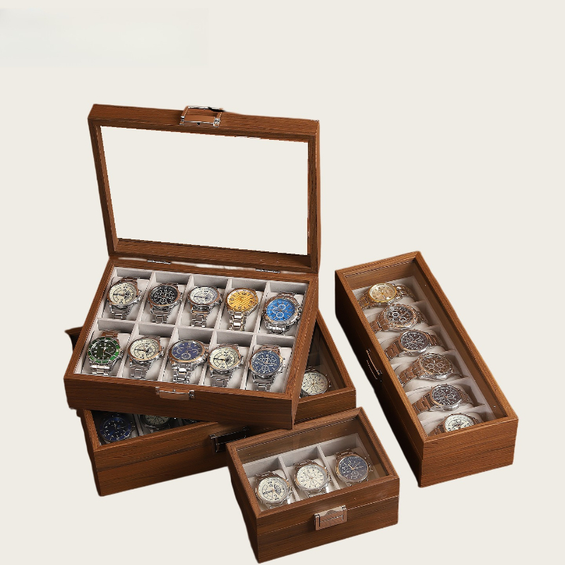 Horlogedoos met houtnerf 2/3/6 - Watch Display Box recensie en prijs