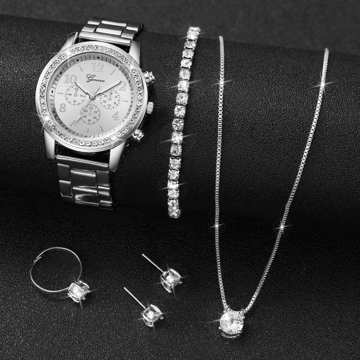 6 stks/set mode strass damesho - Jewelry Box Organizer Watches recensie en prijs