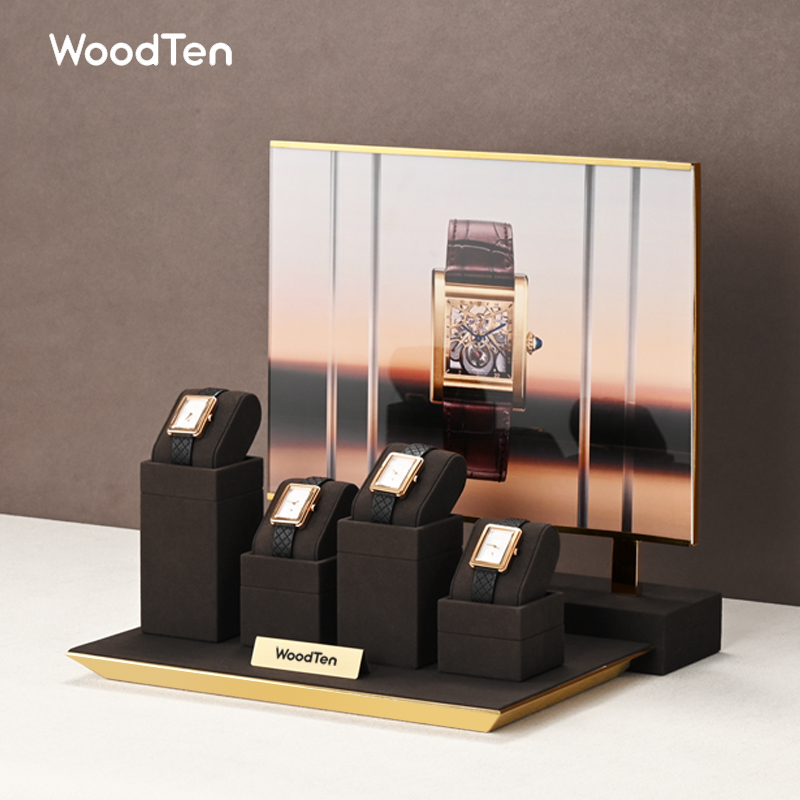 WoodTen Microfibe Horlogestand - Watches Jewelry Holder recensie en prijs