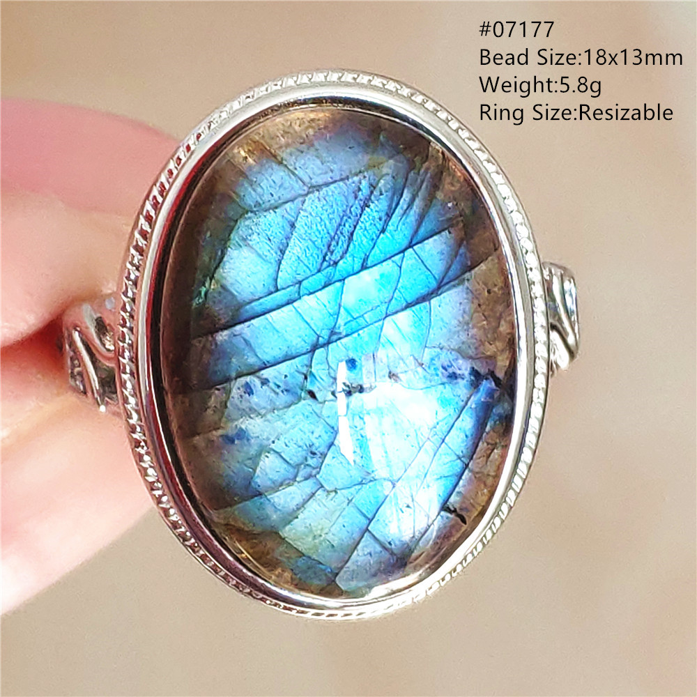 Natuurlijke blauwe lichtlabrad - Turquoise Stone Ring recensie en prijs