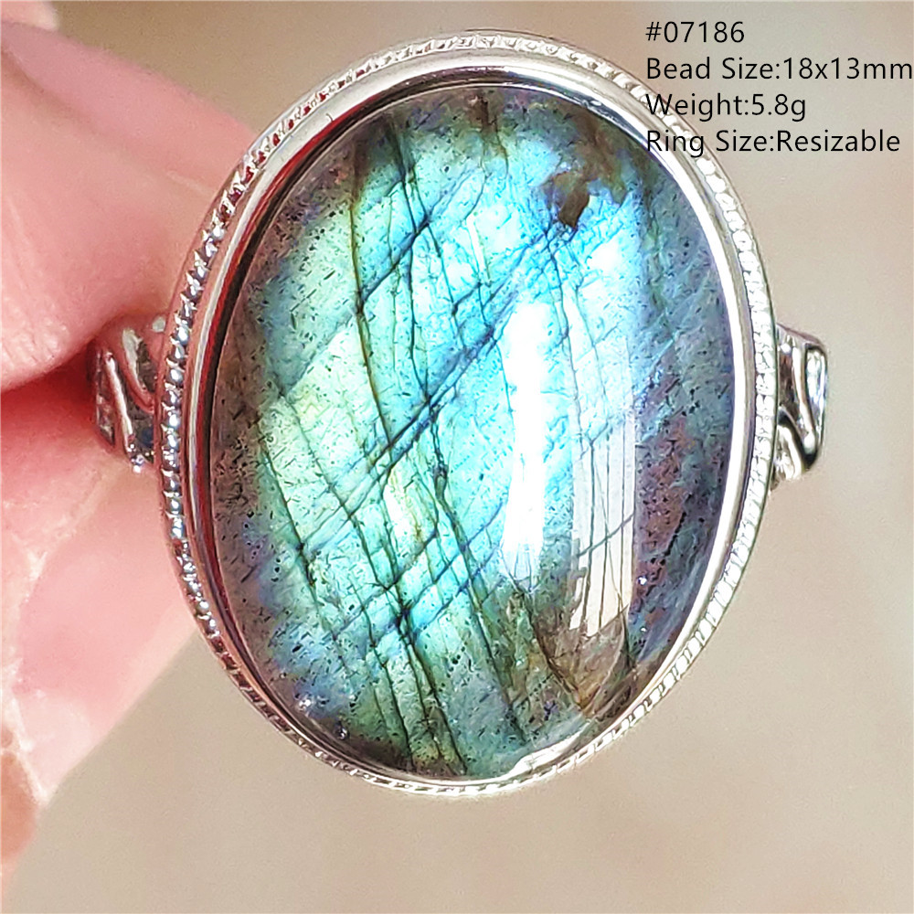 Natuurlijke blauwe lichtlabrad - Turquoise Stone Ring recensie en prijs