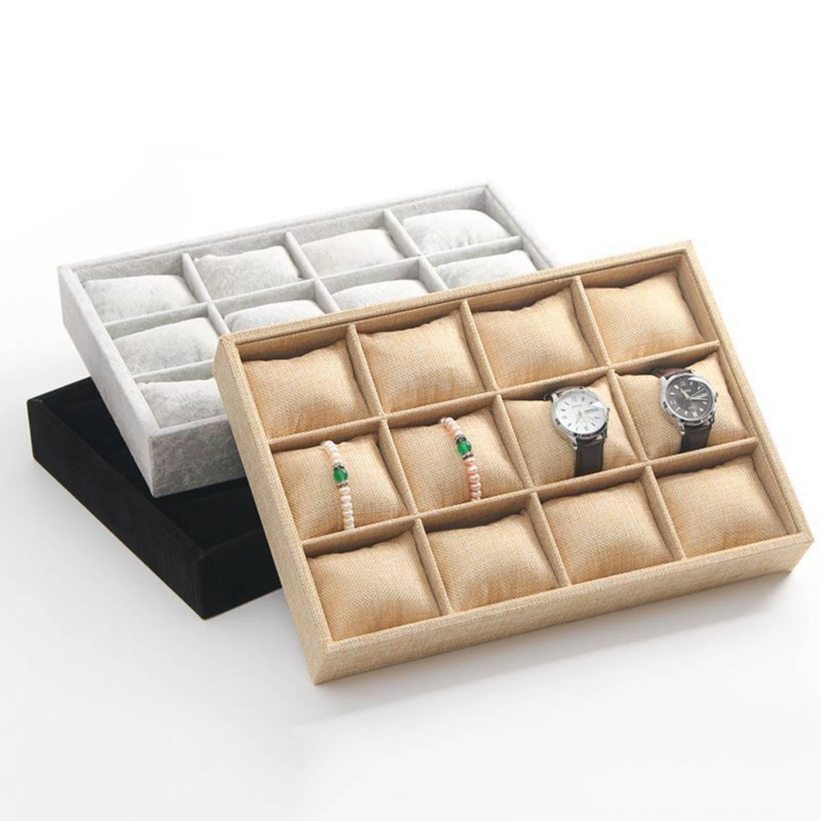 Stoffen sieradenhouder met ope - Watches Jewelry Holder recensie en prijs