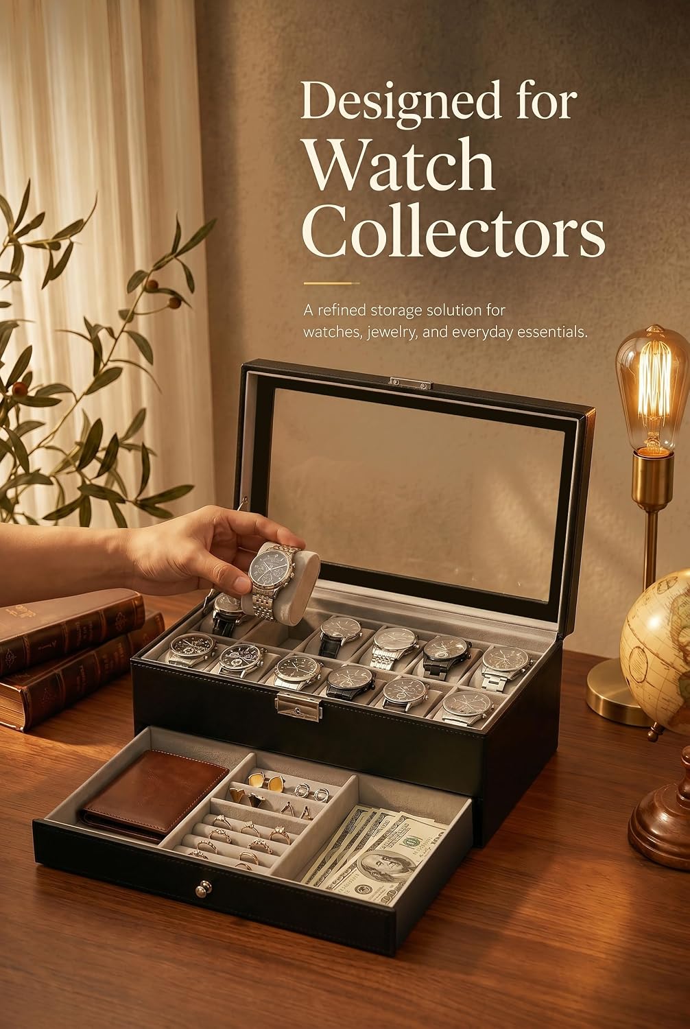 Horloge-opbergdoos voor mannen - Jewelry Box Organizer Watches recensie en prijs