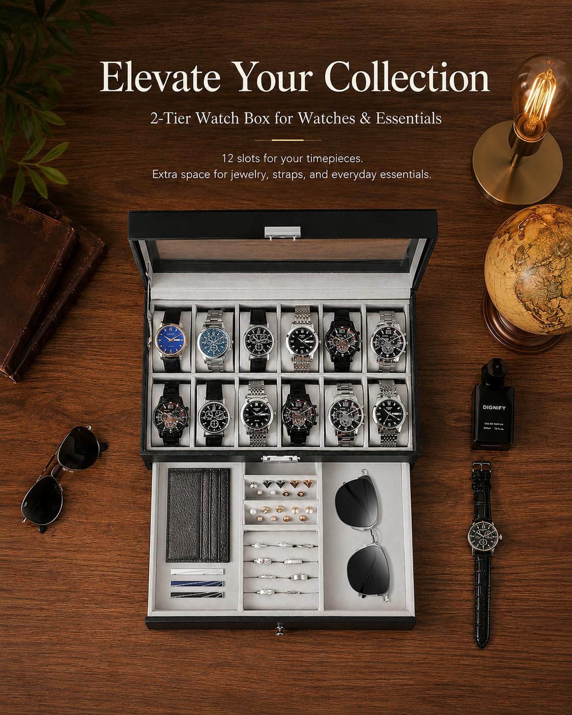 Horloge-opbergdoos voor mannen - Jewelry Box Organizer Watches recensie en prijs